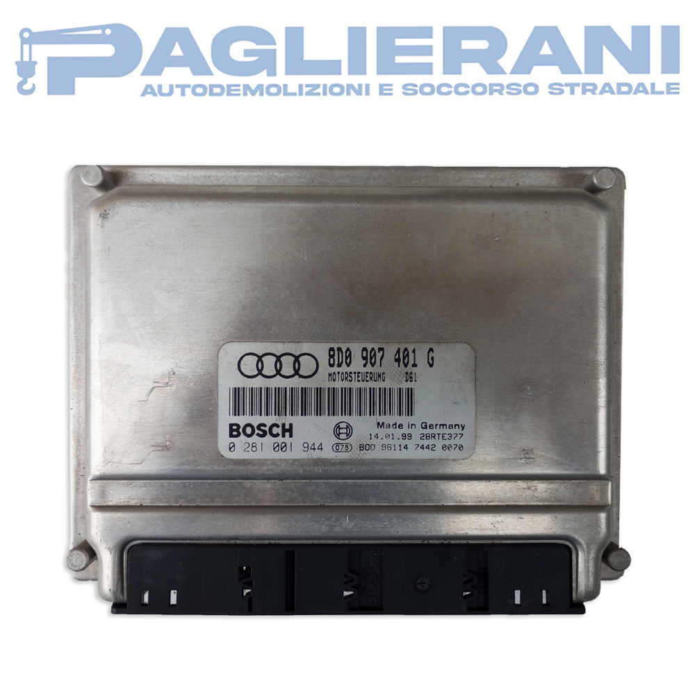 Centralina BOSCH ECU Motore Audi 8D0907401G (Codice Rif. 0281001944)