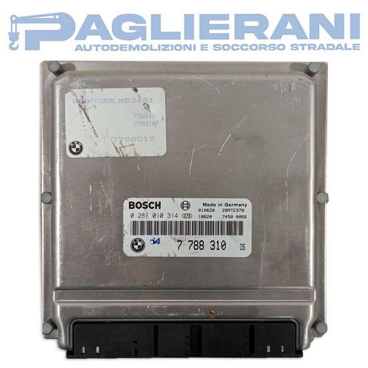 Centralina Motore ECU BOSCH BMW Serie 3 [E46] 1998-2001 7788310 (0281010314)
