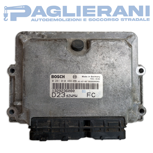 Centralina Motore ECU BOSCH FIAT Ducato 2002-2006 1329236080 D23 42WMW FC (0281010488)