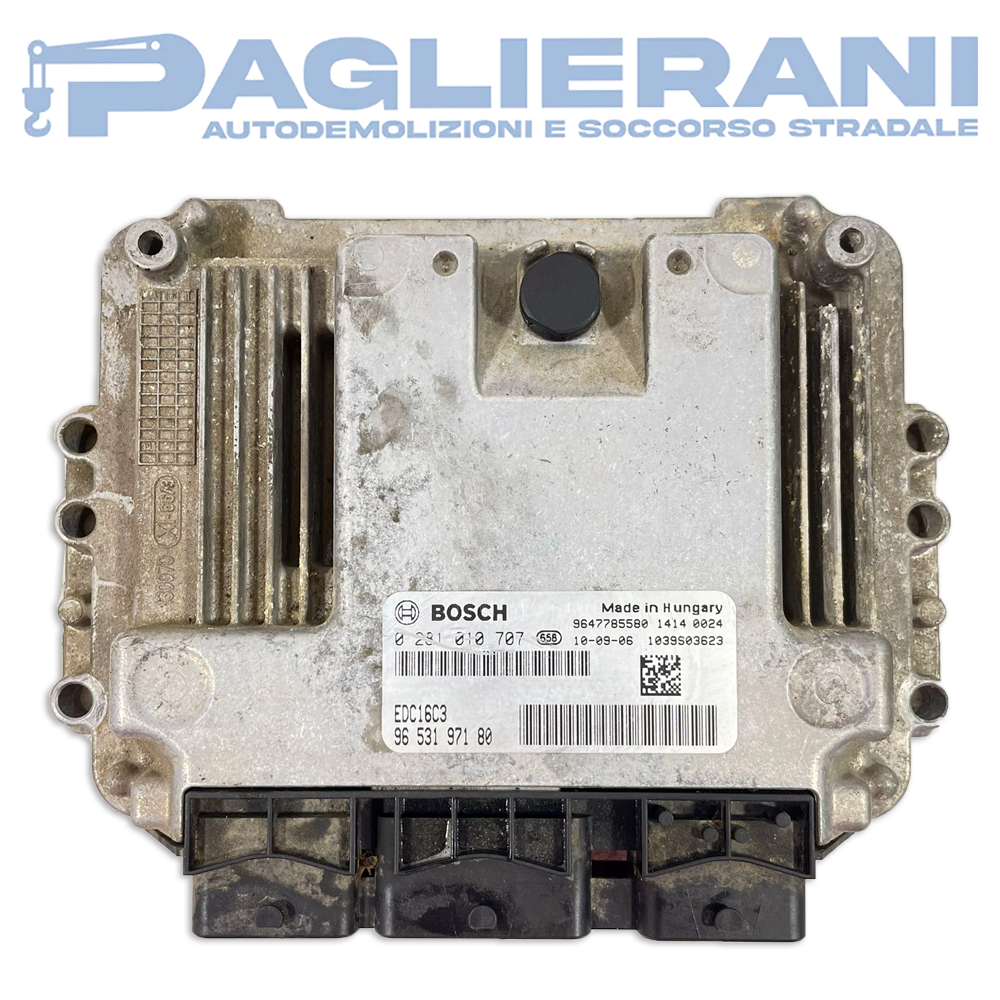 Centralina BOSCH ECU Motore Peugeot 9653197180 (Codice Rif. 0281010707)