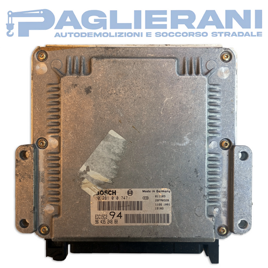 Centralina BOSCH ECU Motore Peugeot 307 2000-2005 EDC15C2 9643524880 (0281010747)