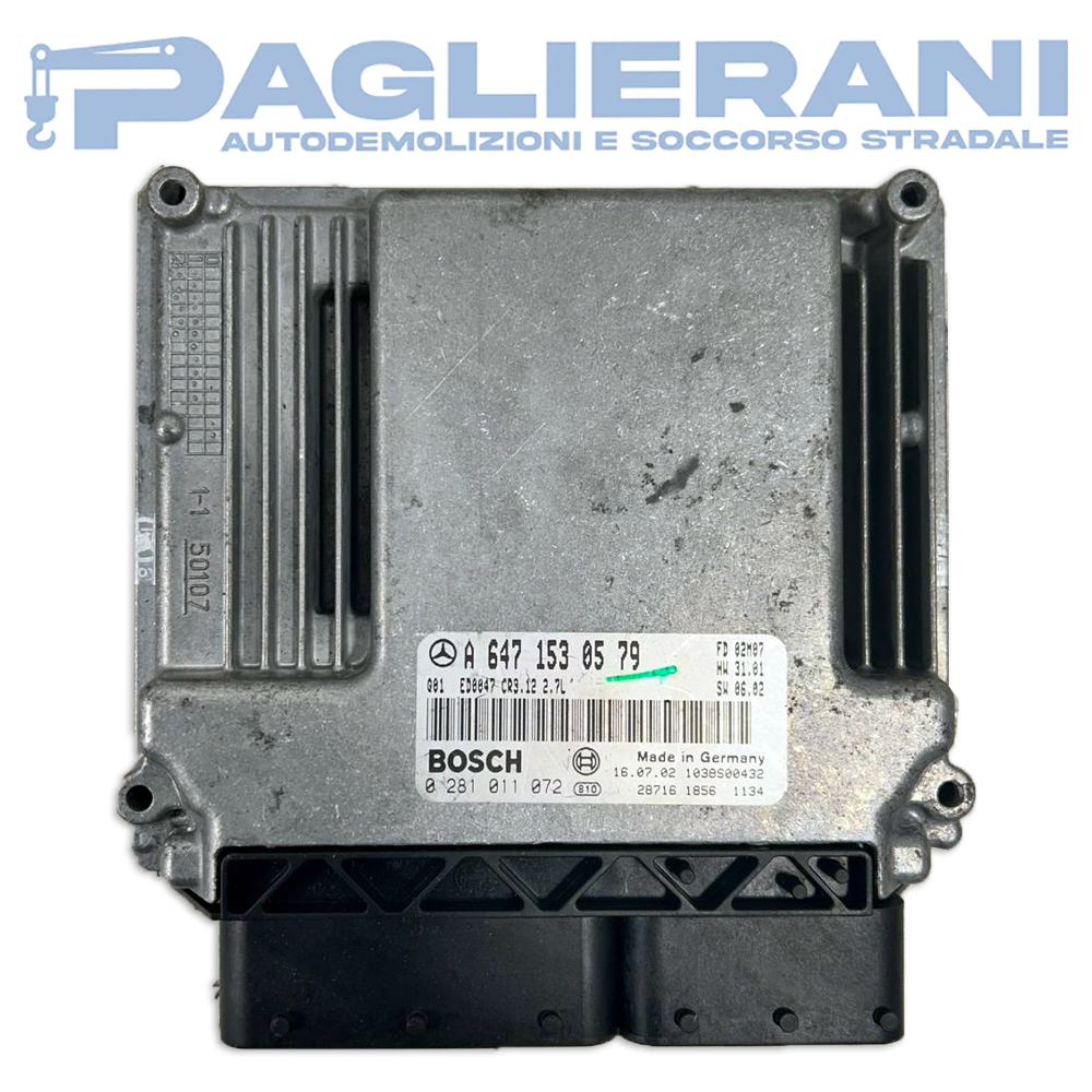 Centralina ECU Motore BOSCH Mercedes-Benz W211 E270 2005-2007 A6471530579 (0281011072)