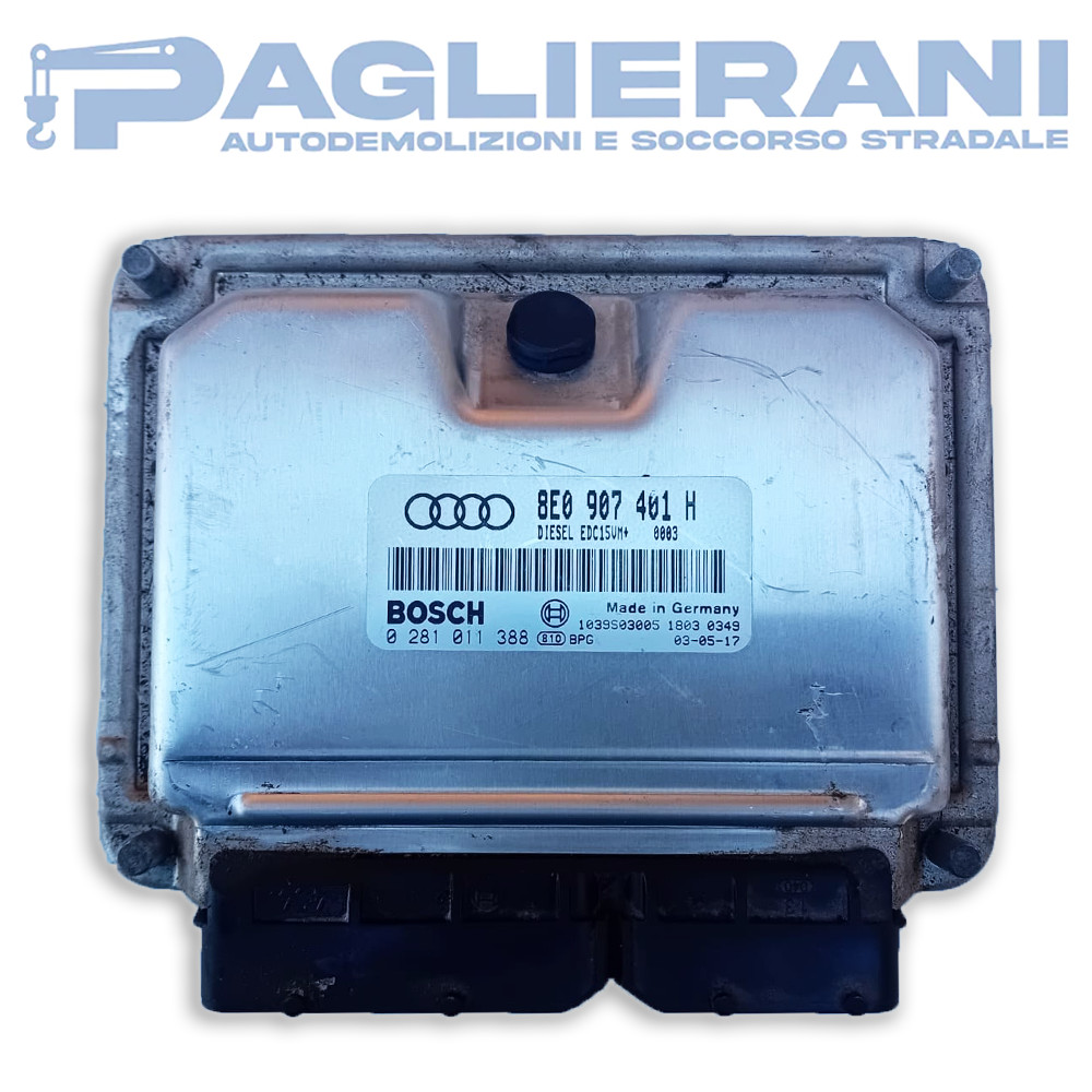 Centralina BOSCH ECU Motore Audi E80907401H (Codice Rif. 0281011388)