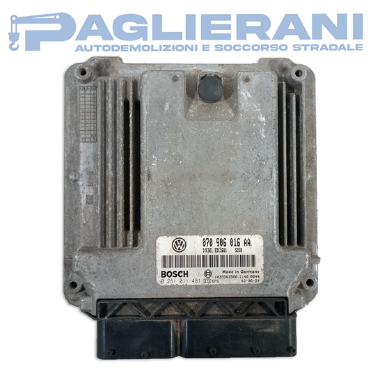 Centralina Motore ECU BOSCH Volkswagen Touareg 2002-2010 070906016AA (0281011481)