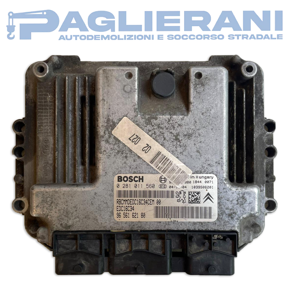Centralina BOSCH ECU Motore Peugeot 206 2006-2015 EDC16C34 9656162180 (0281011560)