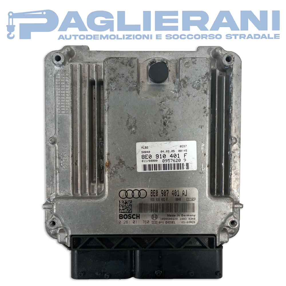 Centralina Motore ECU BOSCH Audi A4 [8E] 2000-2008 8E0910401AJ (0281011760)