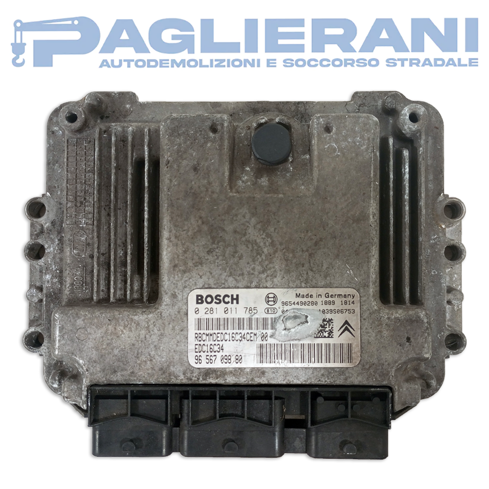 BOSCH ECU Engine Control Unit 9656709880 Citroen C3 (Ref. Code 0281011785)