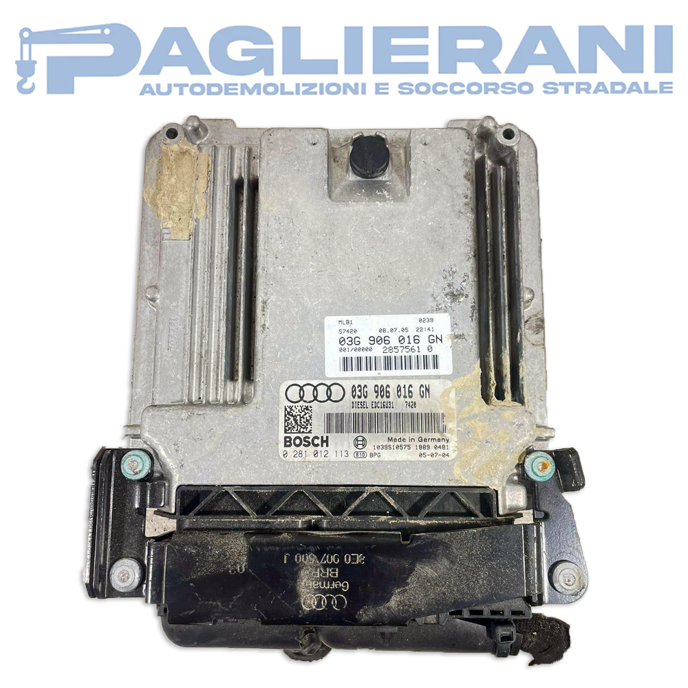 Centralina BOSCH ECU Motore 03G906016GN Audi A4 2004-2008 (Codice Rif. 0281012113)