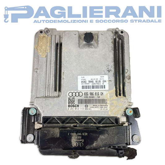 BOSCH ECU Engine Control Unit 03G906016GN Audi A4 2004-2008 (Ref. Code 0281012113)