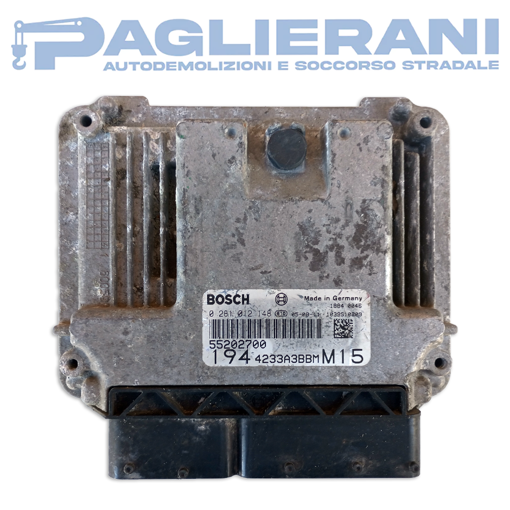 Centralina ECU Motore BOSCH FIAT Croma 194 2005-2010 55202700 194 4233A3BBM M15 (0281012148)