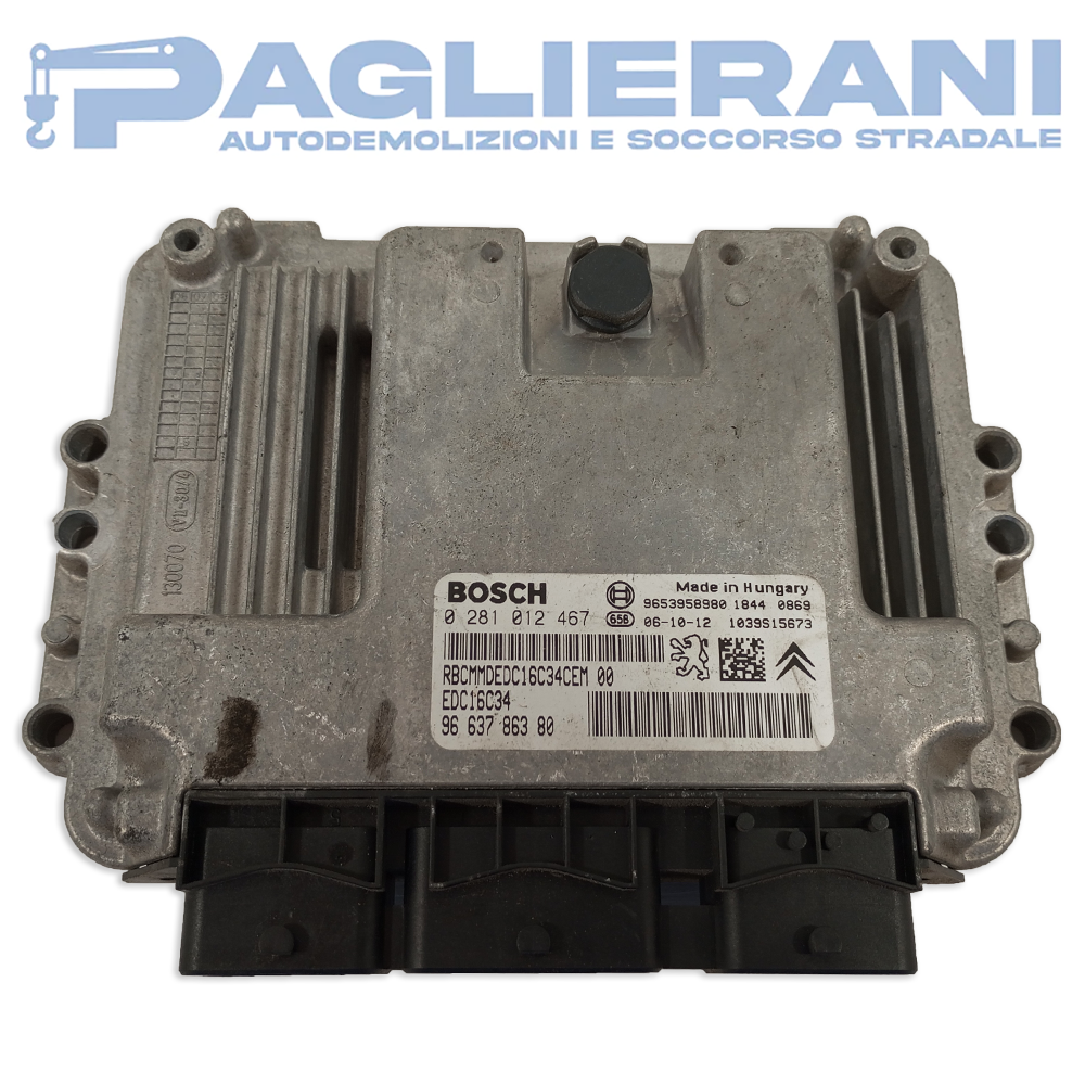 BOSCH ECU Engine Control Unit Peugeot/Citroen EDC16C34 9663786380 (Ref. Code 0281012467)