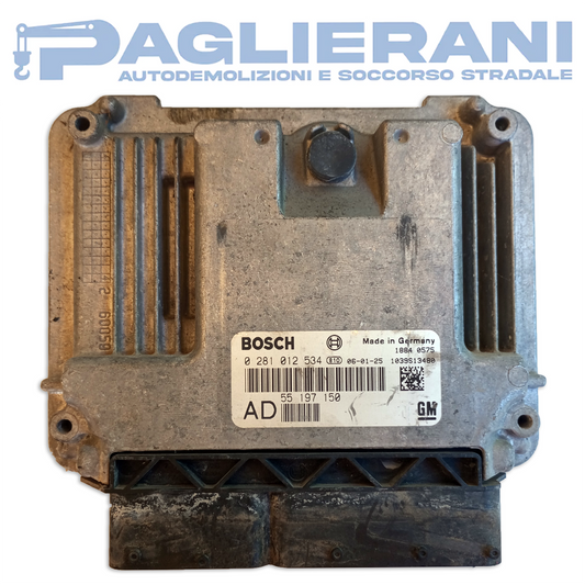 BOSCH GM ECU Engine Control Unit Opel Vectra C 2005-2008 55197150 AD (0281012534)
