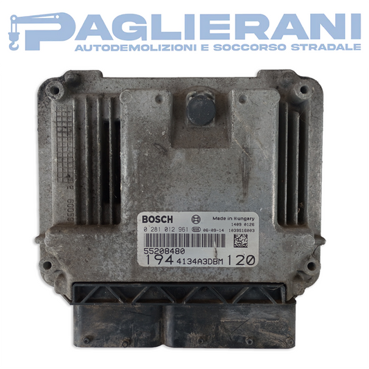 BOSCH Engine Control Unit ECU FIAT Croma 2007 55208480 194 4134A3DBM 120 (0281012961)