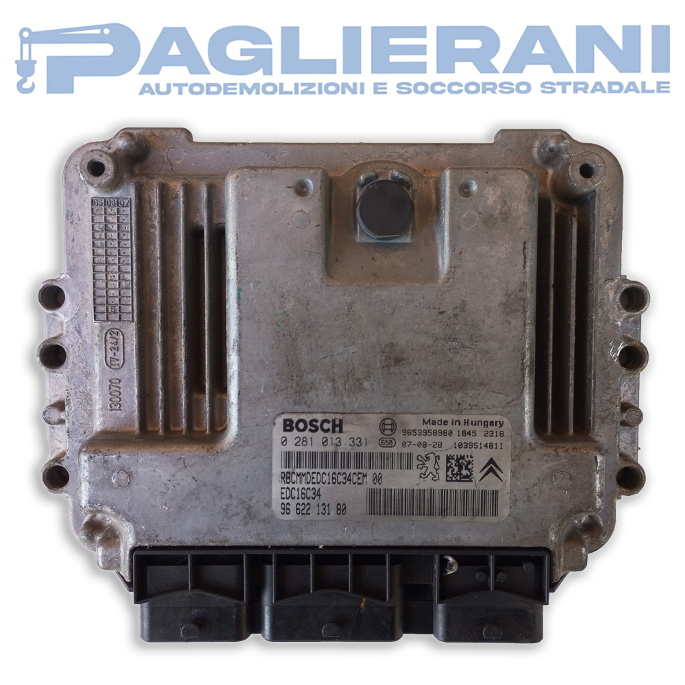 Centralina BOSCH ECU Motore EDC16C34 9662213180 (Codice Rif. 0281013331)