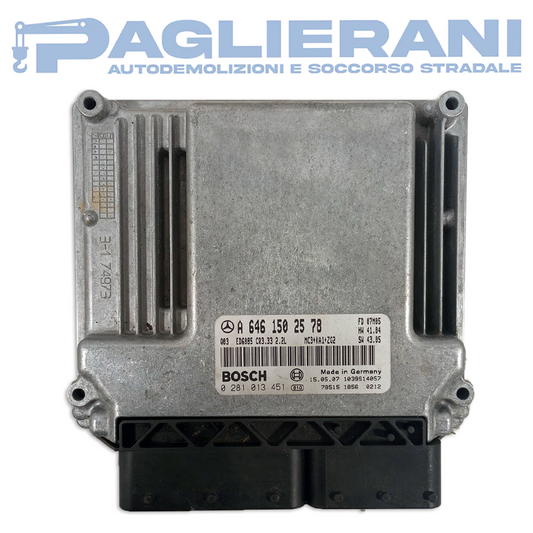 Centralina Motore ECU BOSCH Mercedes-Benz Vito W639 2003-2014 A6461502578 (0281013541)