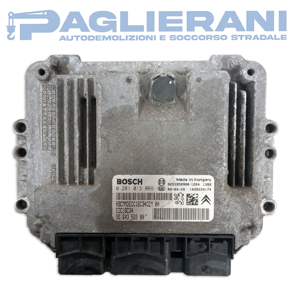 BOSCH ECU Engine Control Unit Peugeot Expert 2016 9664356900 EDC16C34 (0281013869)