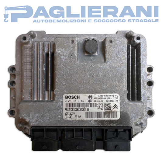 Centralina ECU Motore BOSCH Peugeot 308 2008-2015 EDC16C34 9664618080 (0281013871)