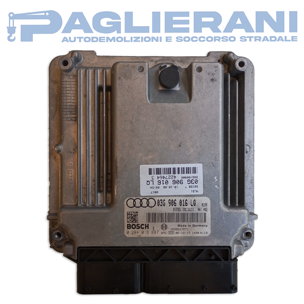 Engine Control Unit ECU BOSCH Audi A4 2004-2008 EDC16U31 03G906016LQ (0281013887)