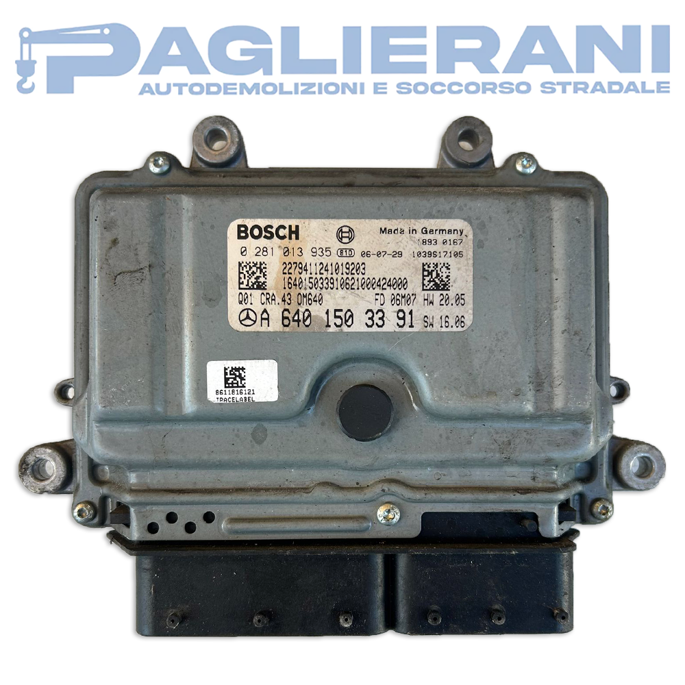 Centralina Motore ECU BOSCH Mercedes-Benz Classe A W169 2004-2012 A6401503391 (0281013935)