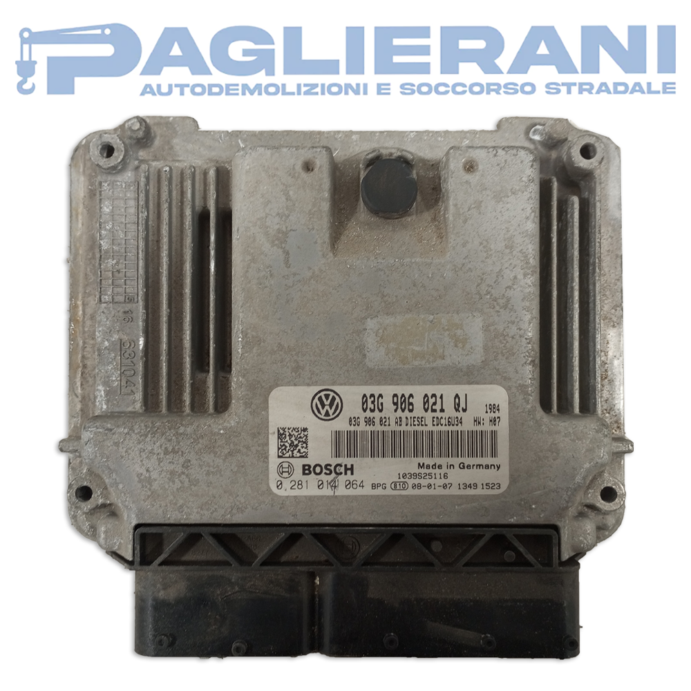 Centralina Motore ECU BOSCH Motore Volkswagen Golf 2007 03G906021QJ (0281014064)