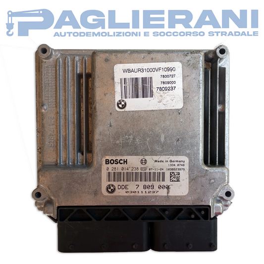 BOSCH ECU Engine Control Unit BMW E60 520d 2004-2007 DDE 7809000 (0281014238)