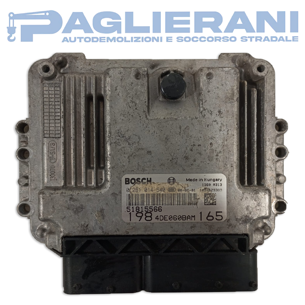 BOSCH Engine ECU Control Unit FIAT Bravo 198 2007-2014 51815566 198 4DE060BAM165 (0281014540)