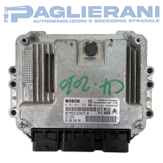 Centralina BOSCH ECU Motore EDC16C34 9665674480 (Codice Rif. 0281014729)