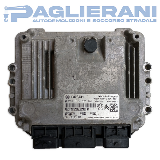 Centralina ECU Motore BOSCH Citroen Nemo 2008-2018 EDC16C34 9666432280 (0281015782)