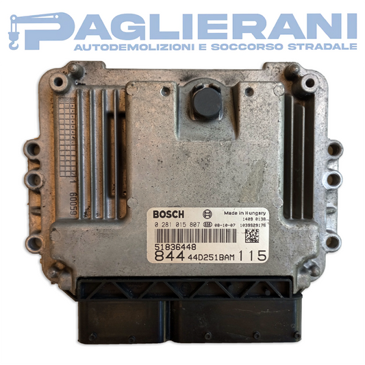 Centralina ECU Motore BOSCH Lancia Delta 2008-2011 51836448 844 44D251BAM 115 (0281015807)