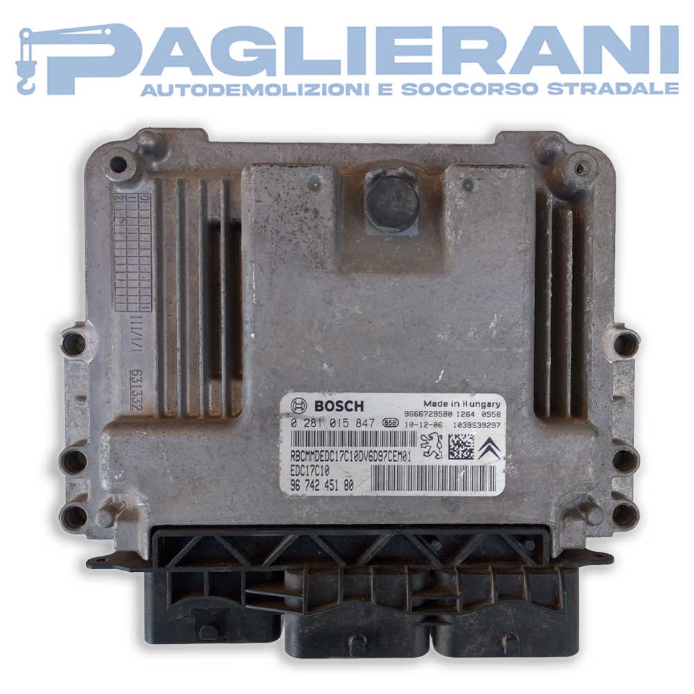 BOSCH ECU Engine Control Unit EDC17C10 Peugeot 207/Citroen C3 (Ref. Code 0281015847)