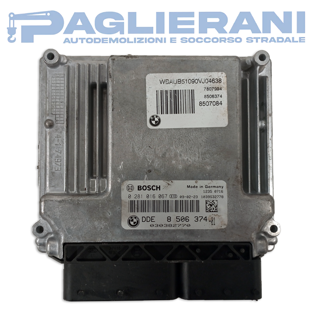 Centralina ECU Motore BOSCH BMW Serie 3 [E91] 2005-2013 DDE 8506374 (0281016067)