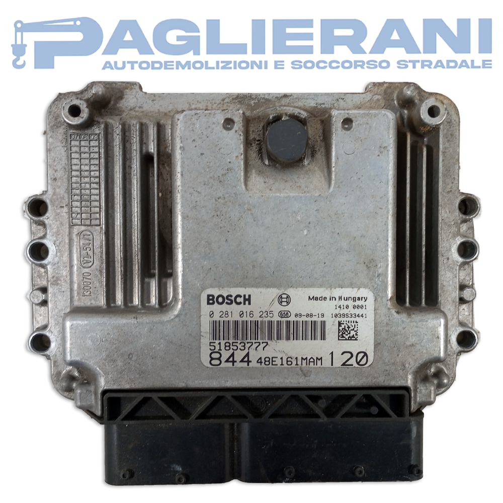 Centralina Motore ECU BOSCH Lancia Delta III 2008-2015 51853777 844 48E161MAM 120 (0281016235)