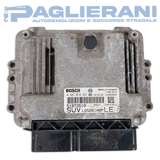 BOSCH ECU Engine Control Unit FIAT 16/ Suzuki SX4 51873519 SUV (Ref. Code 0281016291)