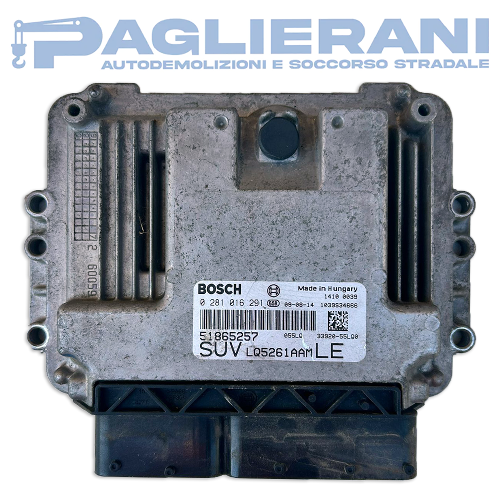 BOSCH ECU Engine Control Unit FIAT 16/ Suzuki SX4 2006-2023 51865257 SUV 2Q4261AMMLE (0281016291)