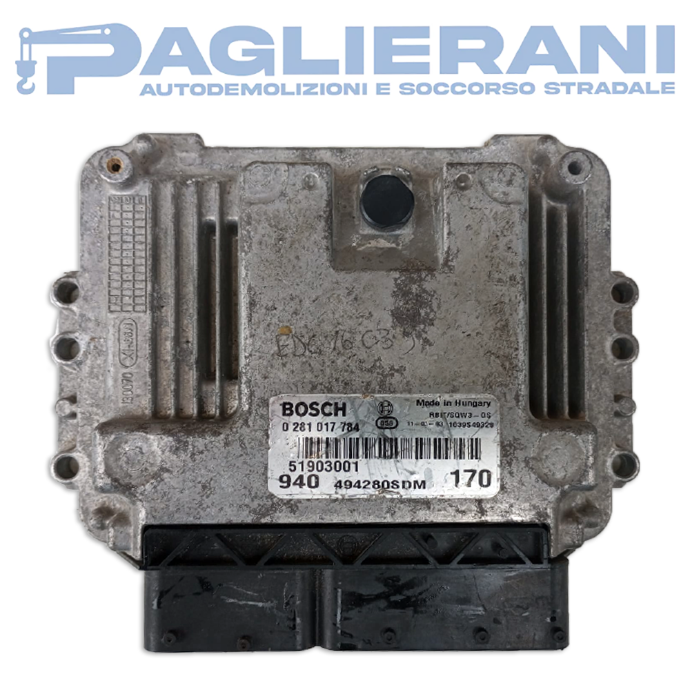 BOSCH ECU Engine Control Unit Alfa Romeo Giulietta 2010-2016 51903001 940 494280SDM (0281017784)