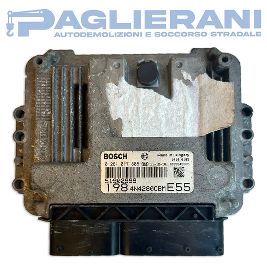 BOSCH ECU Engine Control Unit FIAT Bravo 2007-2014 51902999 1984N4280CBM E55 (0281017808)