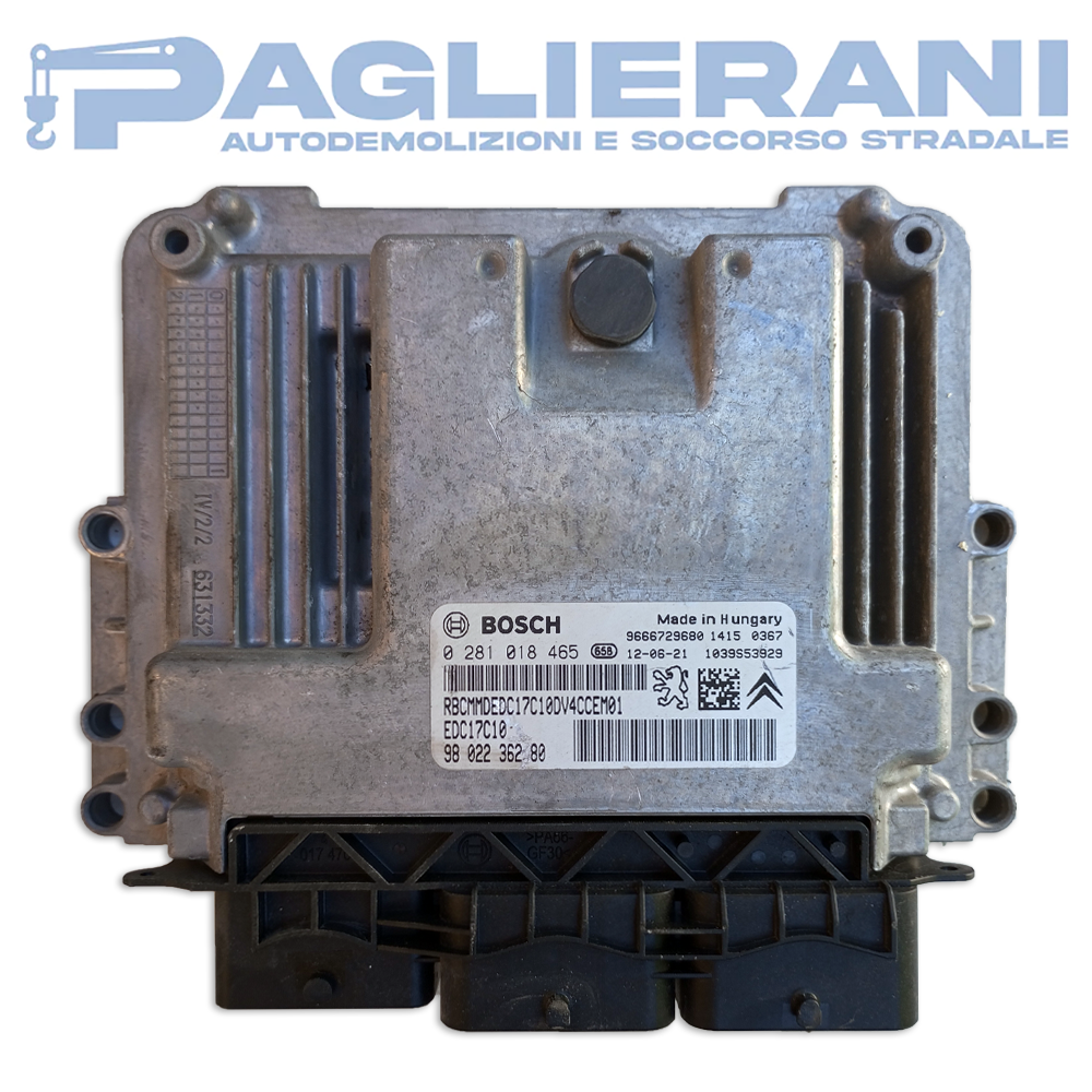 BOSCH ECU Engine Control Unit Citroen C3 2010-2015 EDC17C10 9802236280 (0281018465)