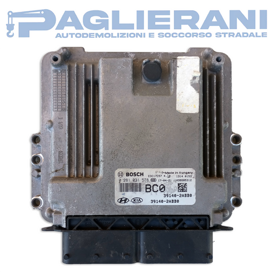 Centralina Motore ECU BOSCH Hyundai Tucson 2015 BCO 39140-2ABB0 (0281031578)