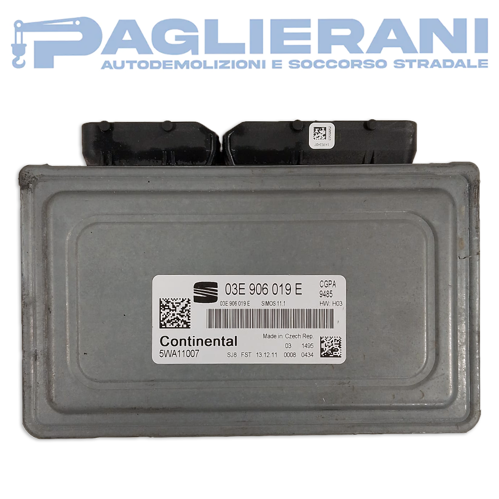 Continental ECU Engine Control Unit Seat Ibiza 2008-2011 5WA11007 CGPA (03E906019E)