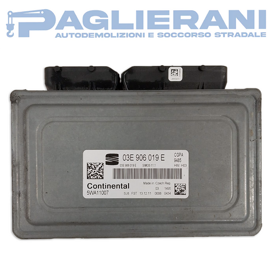 Centralina Continental ECU Motore Seat Ibiza 2008-2011 5WA11007 CGPA (03E906019E)