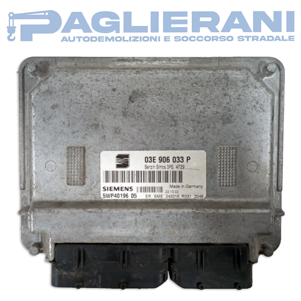 Centralina Siemens ECU Motore Seat Ibiza 03E906033 P 2001-2009 (5WP40196 05)