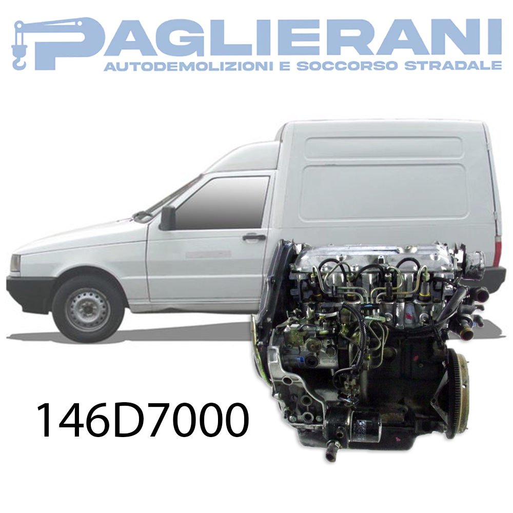 Motore 146D7000 FIAT Forino 2000 Turbo Diesel 1700 [1.7] 48KW 63CV 150.000 KM