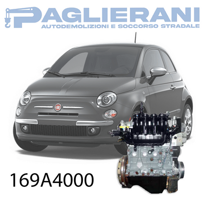 Engine 169A4000 FIAT 500 2007-2015 1200 [1.2] Petrol 51KW 70HP 120.000 KM