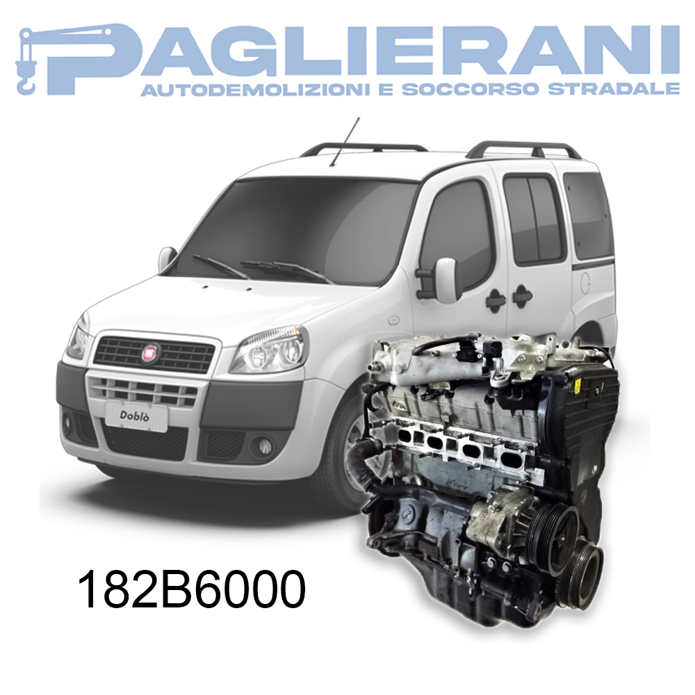 Motore 182B6000 FIAT Doblo 2000-2010 1600 [1.6] Benzina/Metano 76KW 103CV 180.000KM