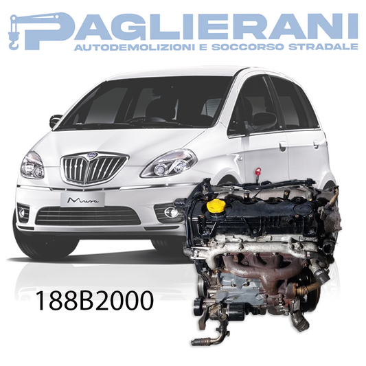 Motore 188B2000 Lancia Musa Diesel 1900 [1.9] Multijet 105CV 77KW 2004-2009 170.000 KM