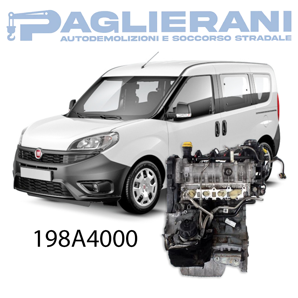 Motore 198A4000 FIAT Doblò 2009-2018 Diesel 1400 [1.4] Euro5 88KW 120CV 148.000 KM