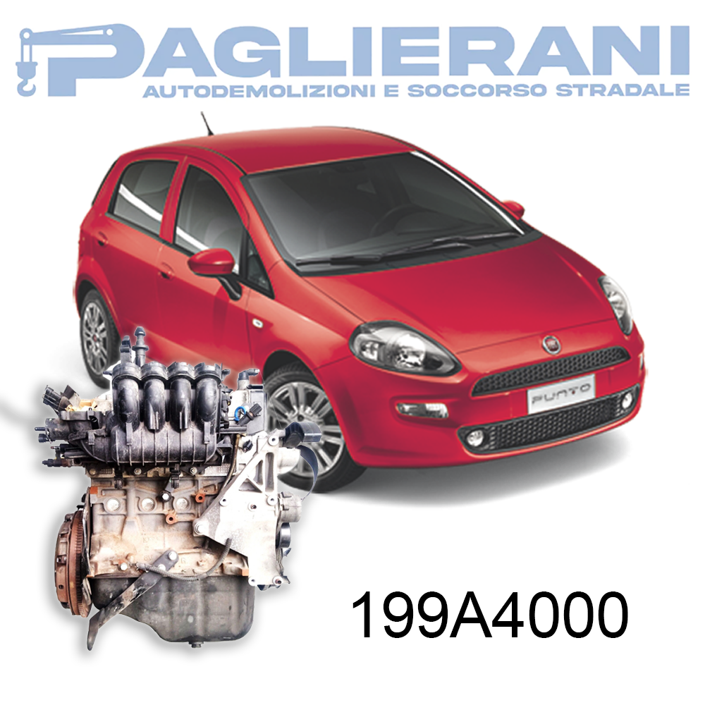 Motore 199A4000 FIAT Grande Punto 2006-2011 Benzina 1200 [1.2] 48KW 65CV 130.000 KM