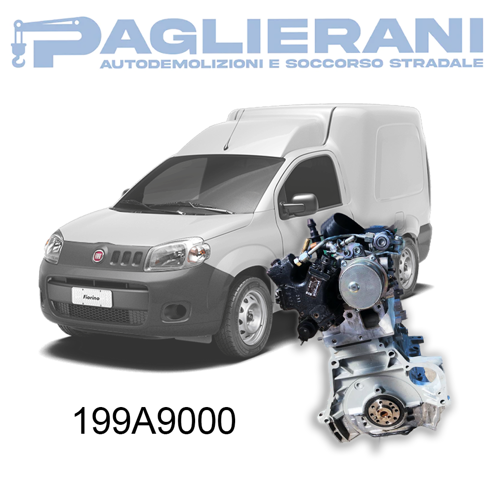 Engine 199A9000 FIAT Fiorino 1300 [1.3] 16V Diesel Multijet MJT 55KW 75HP 2007-2020 135.000 KM