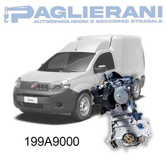 Motore 199A9000 FIAT Fiorino 1300 [1.3] 16V Diesel Multijet MJT 55KW 75CV 2007-2020 135.000 KM