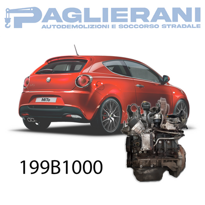 Motore 199B1000 Alfa Romeo Mito 2016 1.3 MTJ 125.000 Km